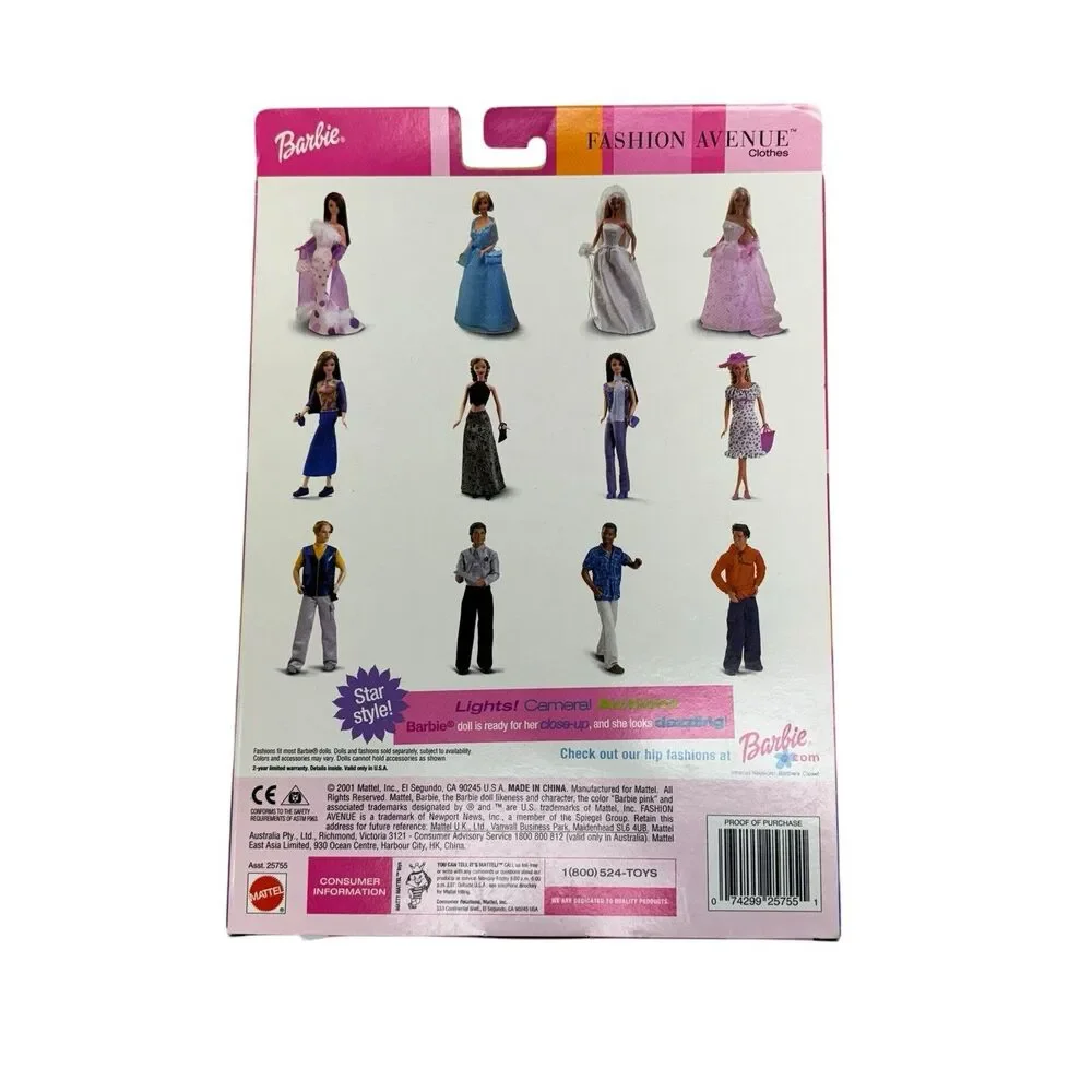 2001 Mattel Barbie Fashion Avenue Dazzle Fever Dress Vintage‎ Hollywood Fashion